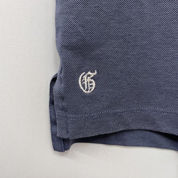 Greyson Mens Golf Polo Shirt Mark Messier Foundation Slate Blue Stretch Sz L euc - Picture 4 of 8